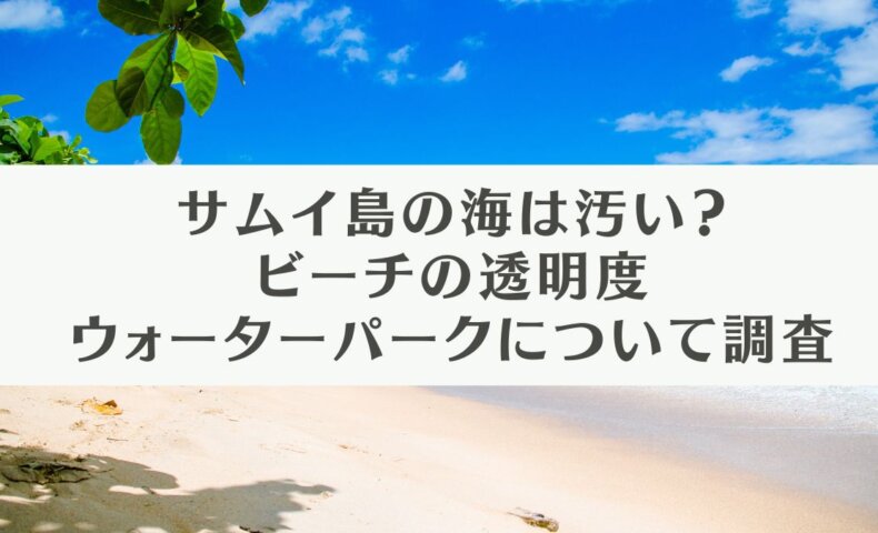 サムイ島の海は汚いビーチの透明度ウォーターパーク